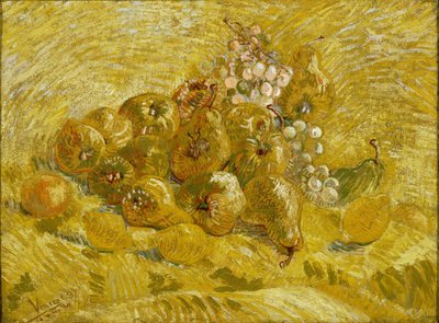 Kvæder, citroner, pærer og vindruer, 1887-1888 af Vincent van Gogh