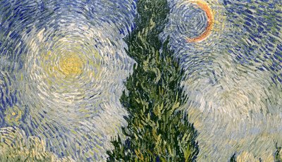 Vej med Cypresser af Vincent van Gogh