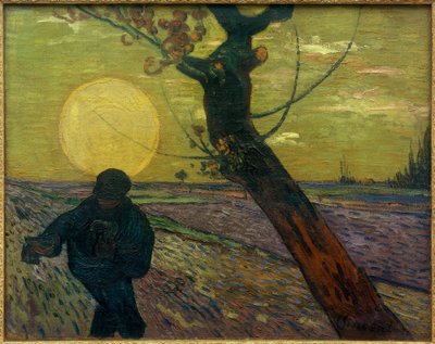Såning ved solnedgang af Vincent van Gogh