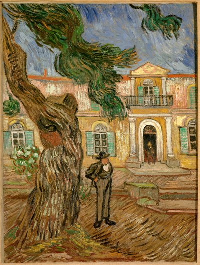 Saint Paul Hospital i Saint Remy de Provence (Saint-Remy-de-Provence). Maleri af Vincent van Gogh (1853-1890) 1889 søn. 0,63x0,48m. Paris, musee d