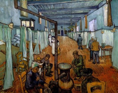 Sovesal på hospitalet i Arles af Vincent van Gogh