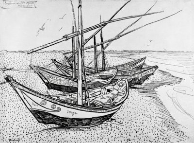 Sejlbåde i Saintes-Maries af Vincent van Gogh
