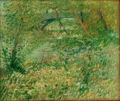 Bredden af ​​Seinen om foråret ved Pont de Clichy af Vincent van Gogh
