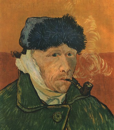 Selvportræt med bandageret øre og rør, februar 1889, 1947. af Vincent van Gogh