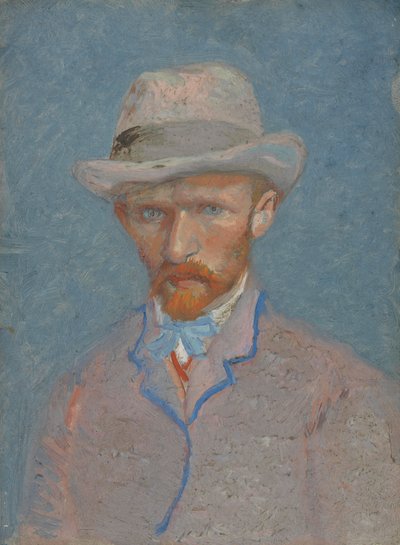 Selvportræt med grå filthat af Vincent van Gogh