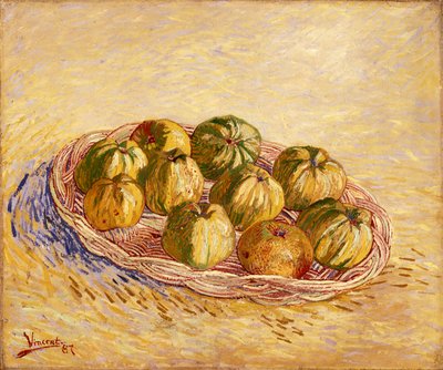Stilleben, kurv med æbler af Vincent van Gogh