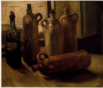 Stilleben. Flasker.(Olie på lærred af Vincent van Gogh