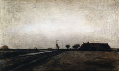 Solopgang; Solopgangen, 1883 af Vincent van Gogh
