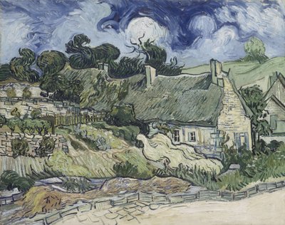 Stråtækte hytter i Cordeville, 1890 af Vincent van Gogh