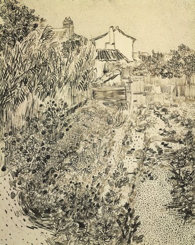 Blomsterhaven, 1888 af Vincent van Gogh