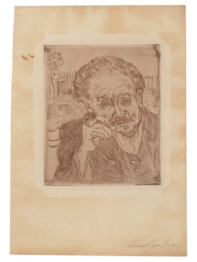 Manden med piben: Portræt af doktor Gachet af Vincent van Gogh