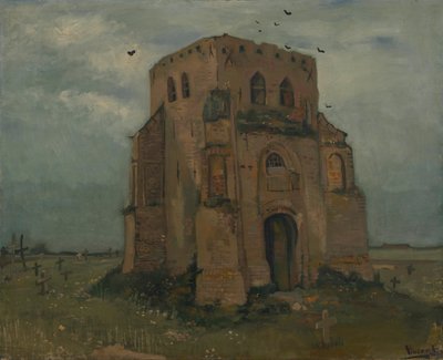 Det gamle kirketårn ved Nuenen af Vincent van Gogh