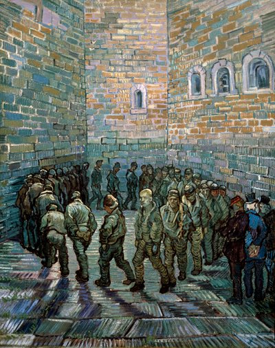 Fængselsgården, 1890. af Vincent van Gogh