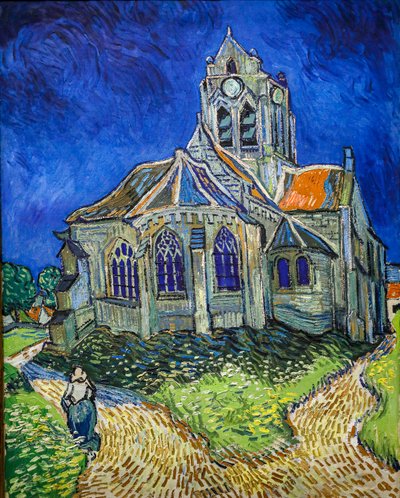 Kirken i Auvers-Sur-Oise, udsigt fra chevet af Vincent van Gogh