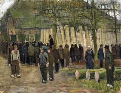 Tømmersalg (vente de bois) af Gogh, Vincent, varevogn (1853-1890). Kridt, akvarel, pen og blæk på papir, størrelse: 34,9x44,8 af Vincent van Gogh