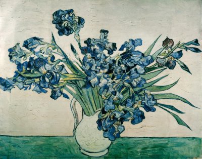 Vase med iris af Vincent van Gogh