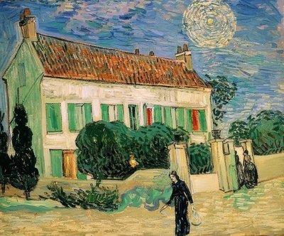 Det Hvide Hus om natten. juni 1890 af Vincent van Gogh