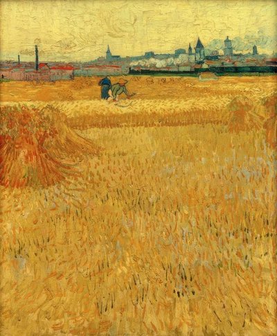 Hvedemark med udsigt over Arles af Vincent van Gogh