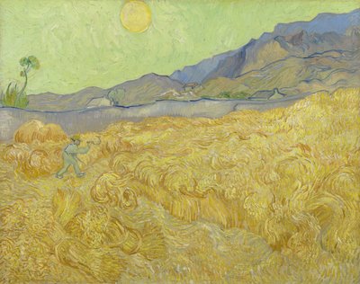 Hvedemark med en høster af Vincent van Gogh