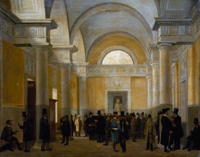 Interiør af Palazzo San Giacomo i Napoli af Vincenzo Abbati
