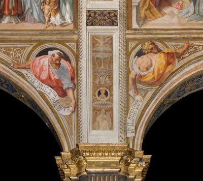 Central Nave, Plume anden og tredje span nord, Vincenzo Campi 1573, buster med profeter af Vincenzo Campi