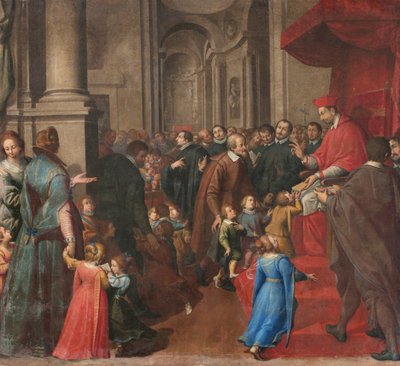 Milano, San Francesco da Paola-kirken, Fratelli Campi, San Carlo etablerer skolen for kristen doktrin af Vincenzo and Campi Antonio Campi