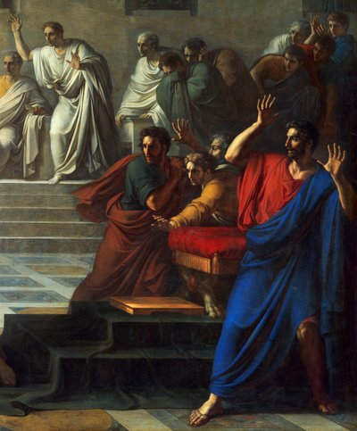 Død af Caesar, 15. marts, 44 f.Kr., af Vincenzo Camuccini (1771-1844) af Vincenzo Camuccini