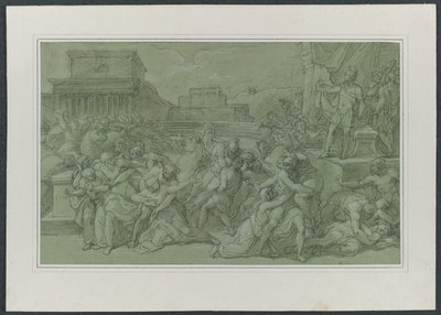 Voldtægt af sabinerne, ca. 1820. af Vincenzo Camuccini