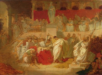 Cæsars død af Vincenzo Camuccini