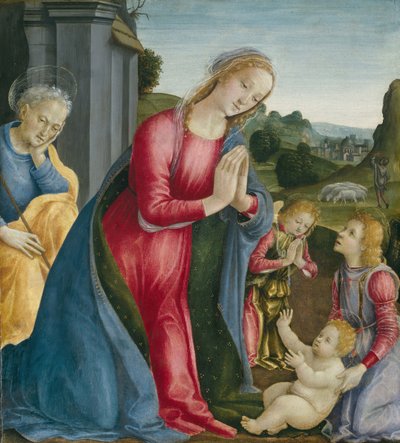 Tilbedelsen af Kristusbarnet, ca. 1490. af Vincenzo Frediani