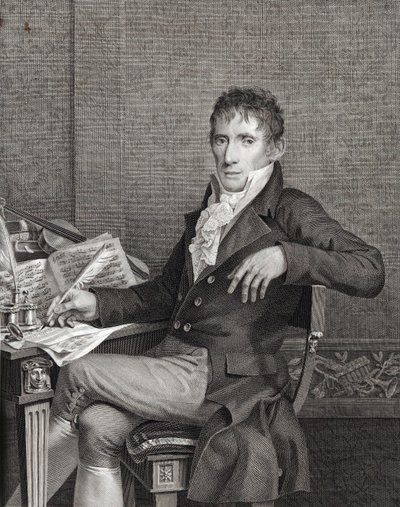 Portræt af violinisten og komponisten Alessandro Rolla 1757-1841, ca. 1810. af Vincenzo Raggio