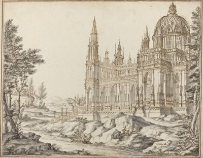 Katedral i et Landskab af Vincenzo dal Re