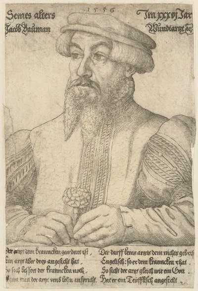 Portræt af Jakob Baumann af Virgil Solis