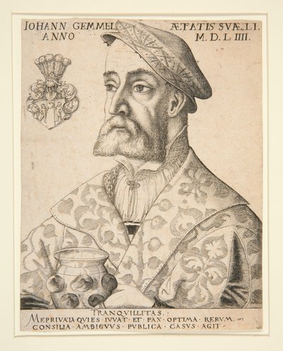 Portræt af Joannes Gemmel af Virgil Solis
