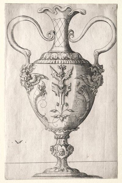 Design til en vase. af Virgilius Solis