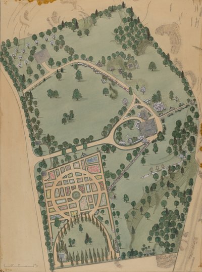 Jumel Estate, ca. 1936. af Virginia Richards