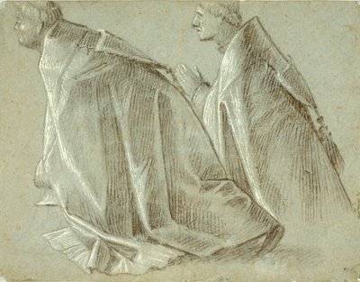 Carpaccio - Studie af to knælende gejstlige (recto), 1507-1508 af Vittore Carpaccio