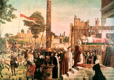 The Legend of St. Ursula: Martyrium and Funeral of St. Ursula, 1493 af Vittore Carpaccio