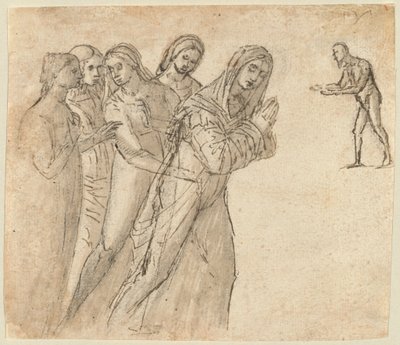 Jomfruen og fire andre kvinder af Vittore Carpaccio