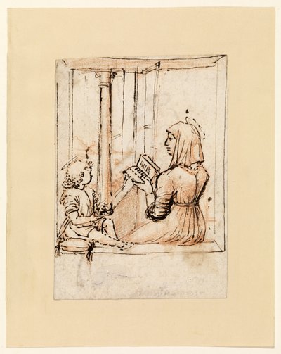 Jomfru Maria læser for spædbarnet Kristus af Vittore Carpaccio