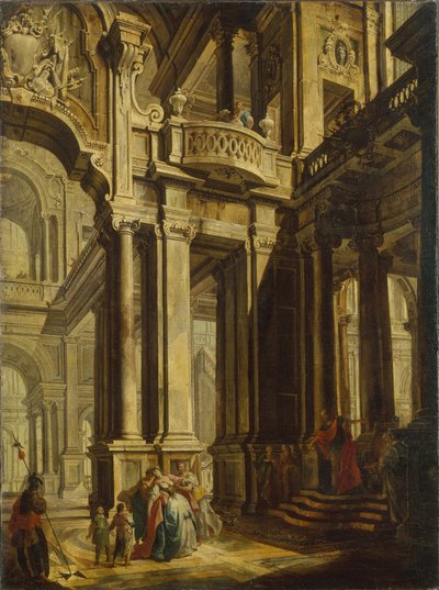 Ester foran Ahasverus af Vittorio Maria Bigari