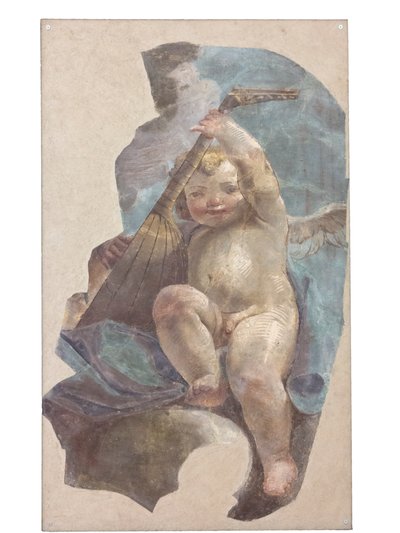 Fresker af engle, oprindeligt fra St. Augustinus kirke af Vittorio Maria Bigari