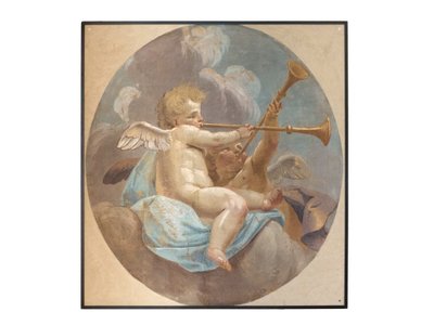 Fresker af engle, oprindeligt fra St. Augustinus kirke af Vittorio Maria Bigari