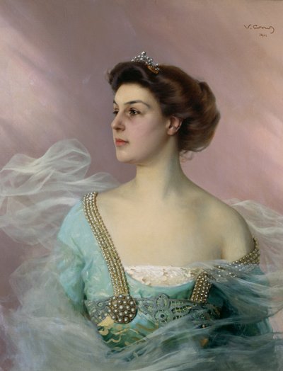 Portræt af en ung dame af Vittorio Matteo Corcos