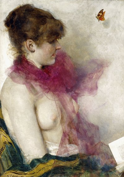 Silketørklædet af Vittorio Matteo Corcos