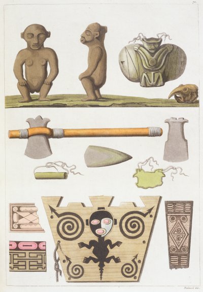 Idols of the Caribbeans (farvegravering) af Vittorio Raineri