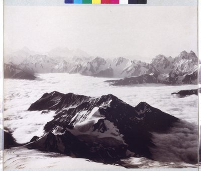 Panoramarøntgenbillede fra toppen af Mount Elbrus af Vittorio Sella