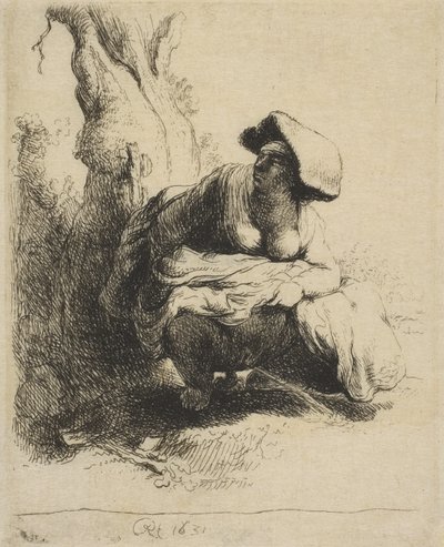 A Woman Making Water, slutningen af det 18. tidlige 19. århundrede., slutningen af det 18. begyndelsen af det 19. århundrede. af Vivant Denon