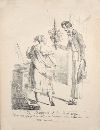 Gudmoderens buket, ca. 1800-1825. af Vivant Denon