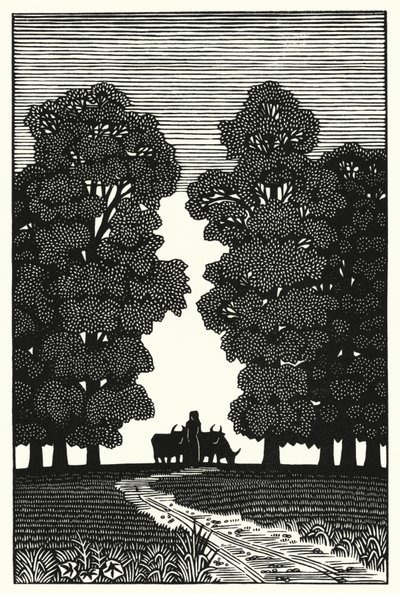 Illustration til Tess Of The DUrbervilles af Thomas Hardy (gravering) af Vivien Gribble